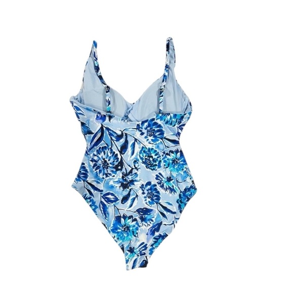 Andie Swim Blue Floral Baia One Piece Swimsuit Size Medium NEW AO205 NEW BLUE - Picture 5 of 12